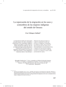 La repercusión de la migración en los usos y costumbres de las