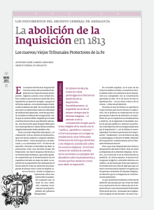 La abolición de la Inquisición en 1813