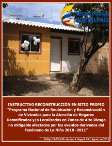 INSTRUCTIVO RECONSTRUCCIÓN EN SITIO PROPIO “Programa
