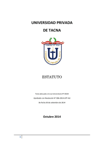 estatuto - Universidad Privada de Tacna