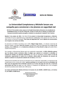 La Universidad Complutense y Michelin lanzan una campaña para