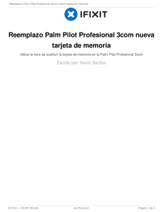 Reemplazo Palm Pilot Profesional 3com nueva tarjeta de
