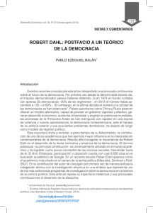 ROBERT DAHL: POSTFACIO A UN TEÓRICO DE LA DEMOCRACIA