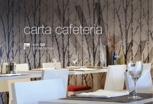 Carta Cafeteria - Hotel SB Corona Tortosa Hotel SB Corona Tortosa