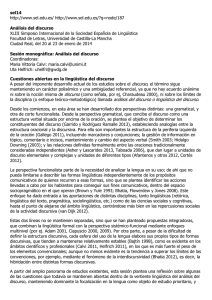 Discurso, texto y comunicación - Universidad Complutense de Madrid