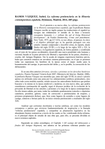 Ramos Vázquez, Isabel, La reforma penitenciaria en la Historia