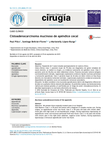 Cistoadenocarcinoma mucinoso de apéndice cecal