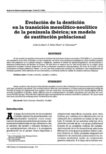 Evolución de la dentición en la transición :mesolítico