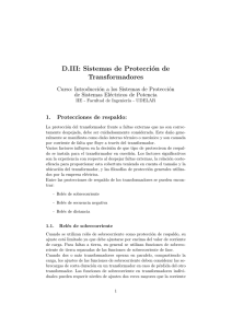D.III: Sistemas de Protección de Transformadores
