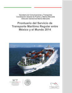 Prontuario del Servicio de Transporte Marítimo Regular entre