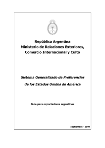 Guía para exportadores argentinos del SGP