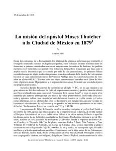 La misión del apóstol Moses Thatcher a la Ciudad de México en 1879