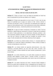 Ley del Timbre - Colegio de Periodistas de Costa Rica