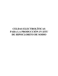 celdas electrolíticas para la producción in situ de