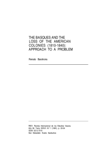The basques and the loss of the american colonies (1810