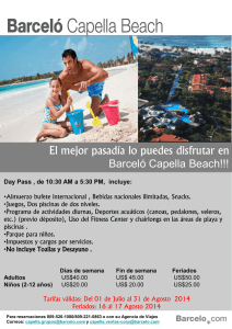 Day Pass del hotel Barceló Capella Beach