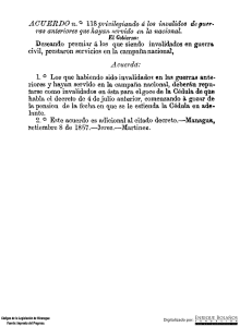 Privilegiando a los inválidos de guerra anteriores que hayan servido