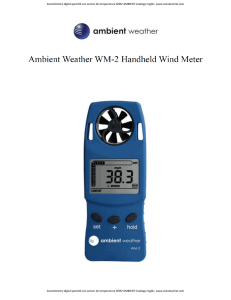 Anemómetro digital portátil con sensor de temperatura WM2