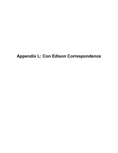 Appendix L: Con Edison Correspondence
