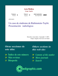 Un caso de síndrome de Rubinstein-Taybi