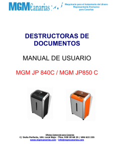 Descargar manual MGM JP 850C