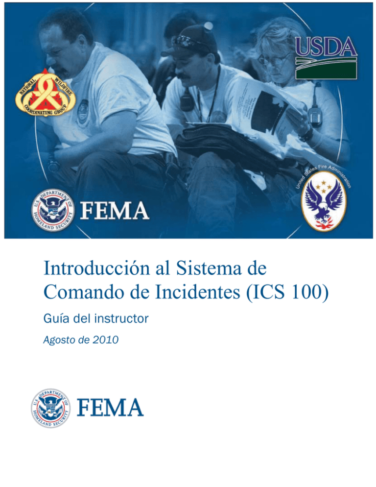 Introducci N Al Sistema De Comando De Incidentes Ics