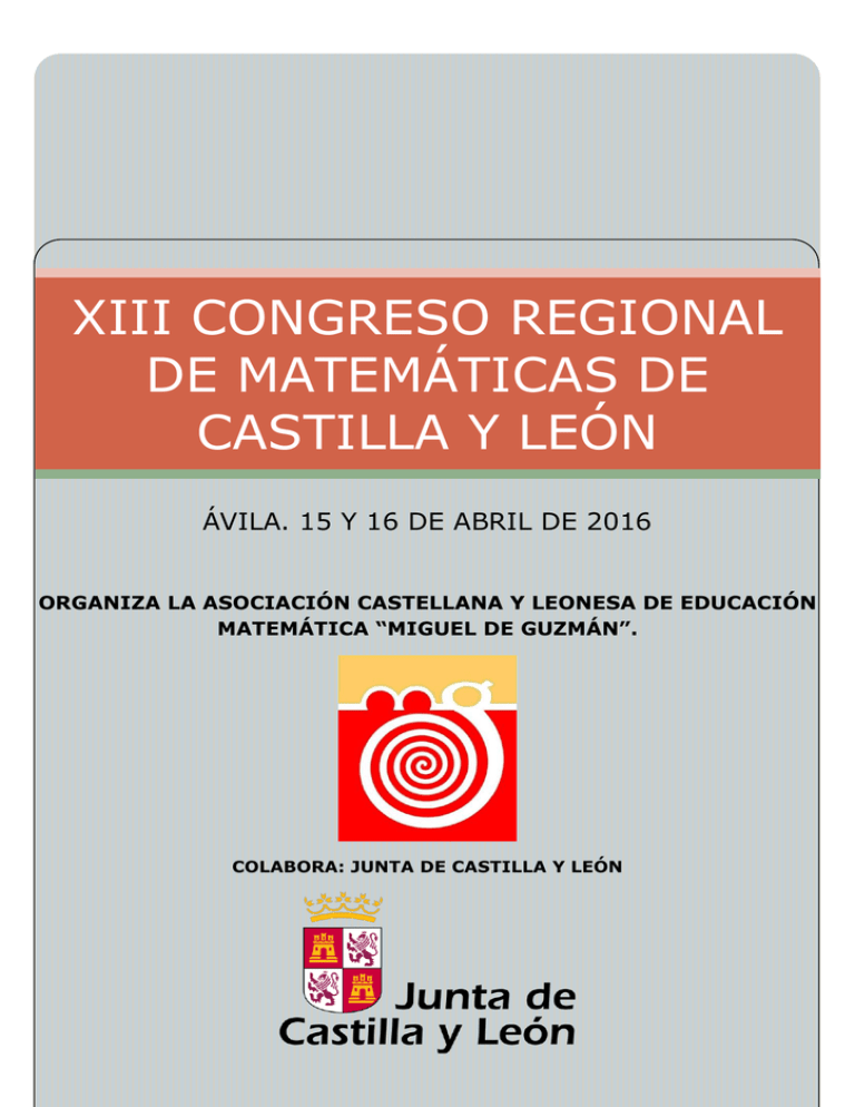 Xiii Congreso Regional De Matem Ticas De Castilla Y Le N