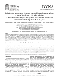 Relationship between the chemical composition and atomic volume