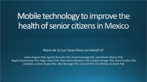 Mobile technology to improve health of senior citizens in