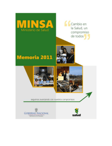 Memoria 2011 - Ministerio de Salud