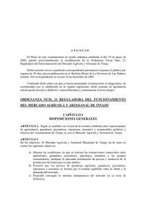 Ordenanza reguladora - Ayuntamiento de Tinajo