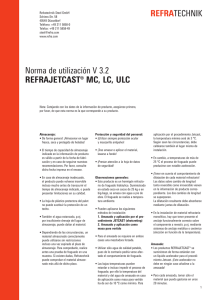 Norma de utilización V 3.2 REFRAJETCAST® MC, LC, ULC