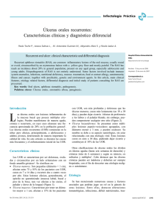 Úlceras orales recurrentes: Características clínicas y