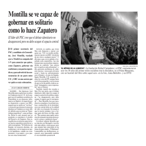 Montilla se ve capaz de gobernar en solitario como lo hace Zapatero
