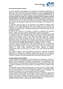 Historia Argentina 6DD El fracaso del proyecto unitario Las leyes