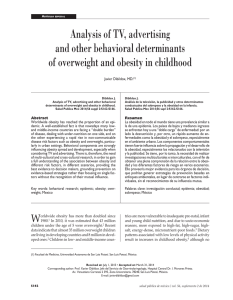 Analysis of TV, advertising and other behavioral determinants of