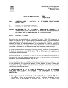 Directiva Ministerial 20 - Ministerio de Educación
