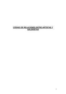Código de relaciones entre artistas y galeristas