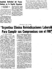 "Argentina Elimina Reivindicaciones Laboral Para Cumplir sus