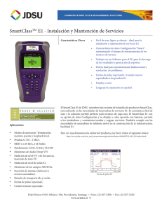 SmartClassTM E1 - Instalación y Mantención de Servicios
