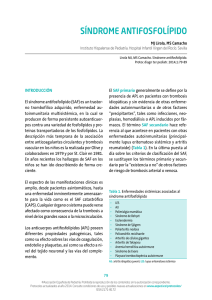 síndrome antifosfolípido - Asociación Española de Pediatría