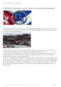 CARICOM se compromete a ayudar a Haití en su