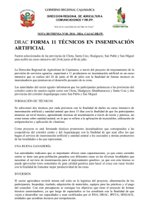 DRAC FORMA 11 TÉCNICOS EN INSEMINACIÓN ARTIFICIAL