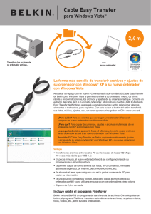 F5U258ea - Easy Transfer Cable For Vista - SP Data Sheet