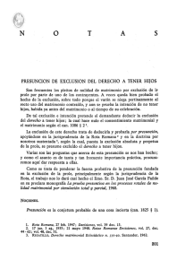 PRESUNCION DE EXCLUSION DEL DERECHO A TENER HIJOS