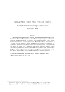 Immigration Policy with Partisan Parties