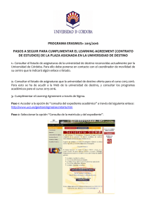 Acuerdo de Estudios - Universidad de Córdoba