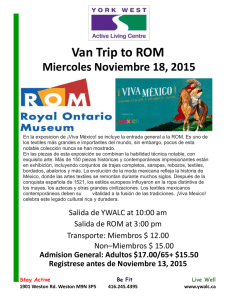 Miercoles Noviembre 18, 2015 Van Trip to ROM