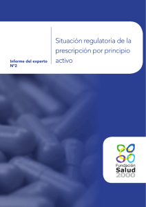 Situación regulatoria de la prescripción por principio activo