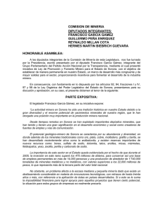 COMISION DE MINERIA DIPUTADOS INTEGRANTES: FRANCISCO
